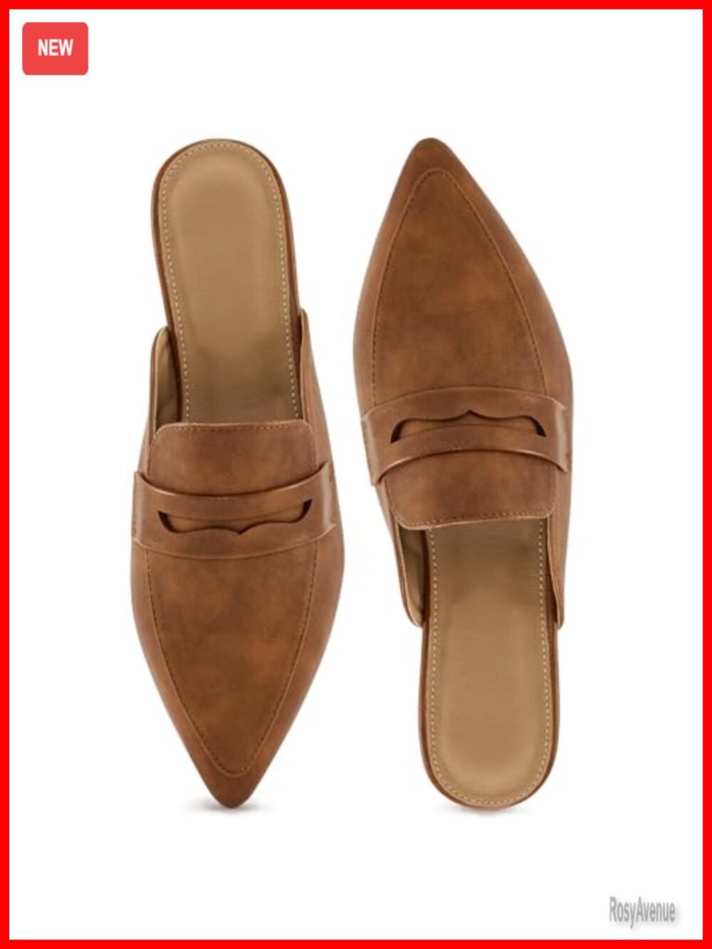 Pointed Toe Mules Comfort Dressy Business Casual Slip-On Shoes